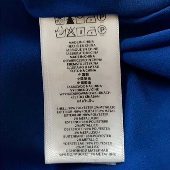 Michael Michael Kors Blue Printed Midi Dress Sz XS - Picture 10 of 10